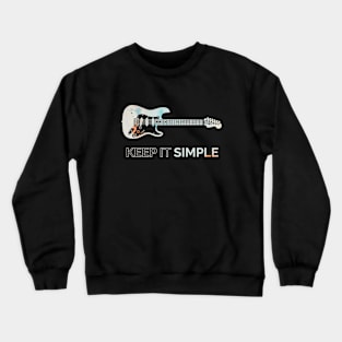 Keep It Simple S-Style Electric Guitar Texture Crewneck Sweatshirt